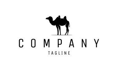 Camel logo tasarımının yaratıcı basit vektörü