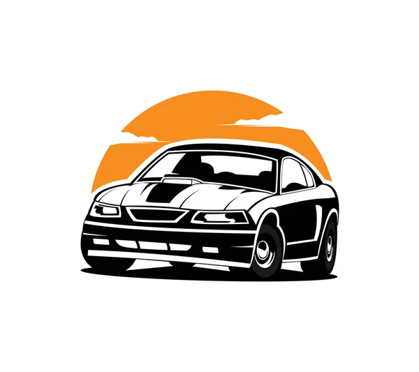 Japanese Sport Car Vector Illustration White Background — Stock Vector