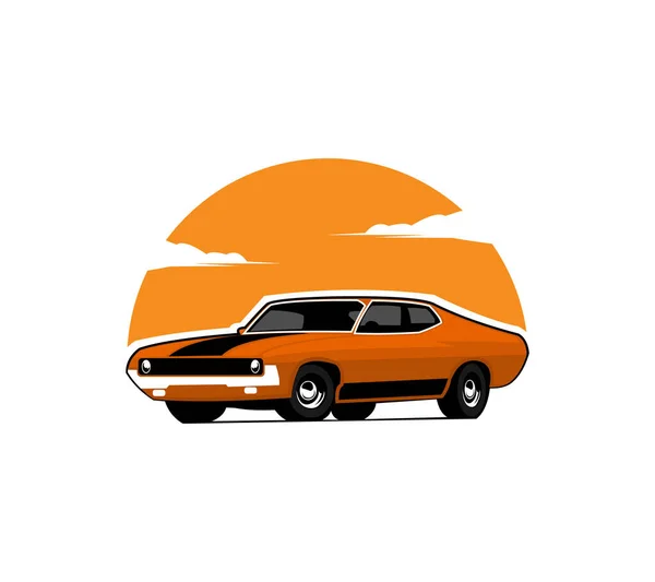Vettore Logo Dell Automobile Del Muscolo Americano — Vettoriale Stock