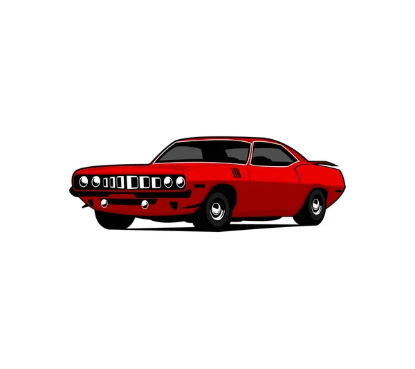 Amerikanische Muscle Car Logo Design Vector Icon Graphic Emblem Illustration — Stockvektor