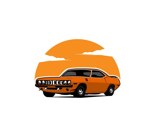 Векторная Иконка Логотипа Muscle Car Иллюстрация Графической Эмблемы — стоковый вектор