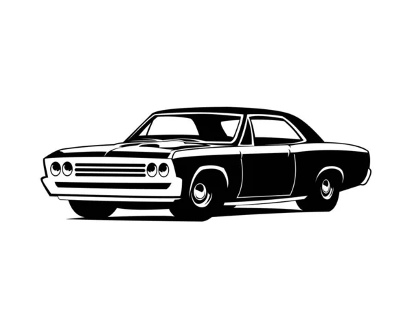 Vintage Muscle Car Vector Illustration — Stock Vector