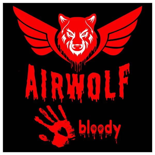 Gömlek tasarımı için Airwolf kanlı çizimler