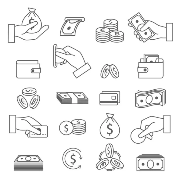 Symbole für Kreditzahlungen — Stockvektor