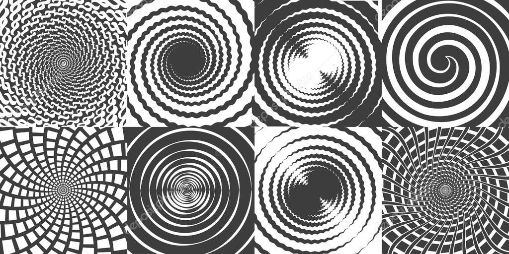 Hypnotic swirl symbols