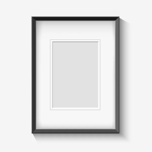 Zwarte boarder frame op wit — Stockvector