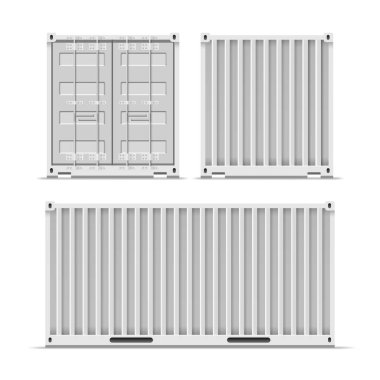 White ship container