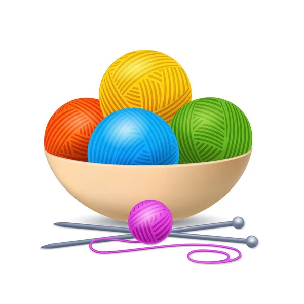Knitting basket icon — Stok Vektör