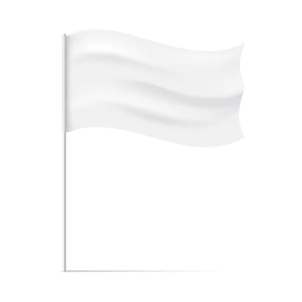 Bandiera bastone bianco — Vettoriale Stock