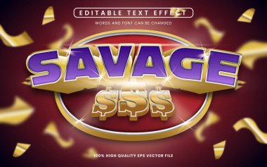 Vahşi metin efekti düzenlenebilir. Lüks kumarhane tarzında