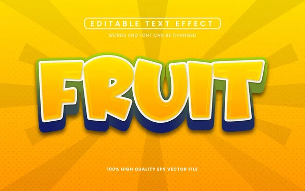 Fruchttext Effekt Sehr Frischer Texteffekt Stil — Stockvektor