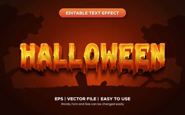 Halloween Text Effect Editierbar Horror Und Blutrausch — Stockvektor