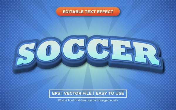 Redigerbar Text Effekt Modern Stil Fotboll — Stock vektor