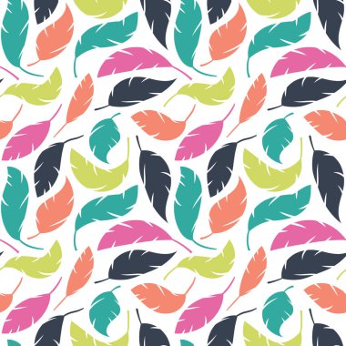 Boho tüyleri elle çizilmiş pürüzsüz desen