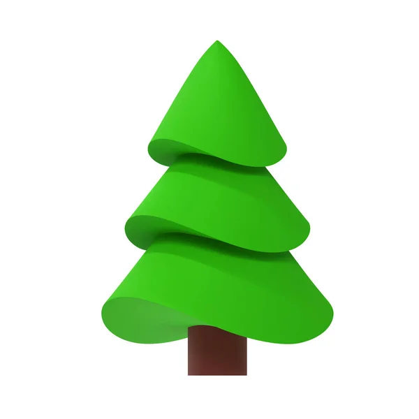 Épinette Verte Pin Sapin Noël Icône Élément Objet Vacances Camping — Image vectorielle