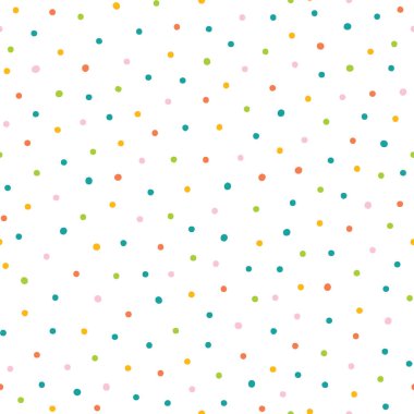 Beyaz arkaplana dağılmış renk nokta deseni tekrarla