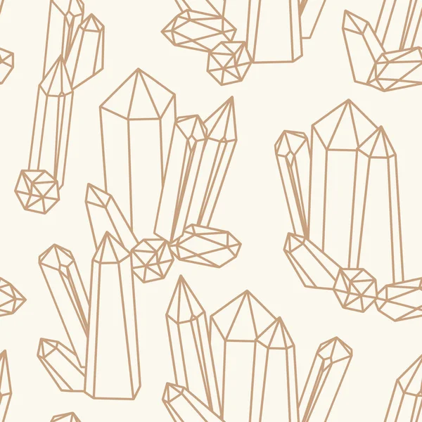 水晶图案重复，现代boho塔罗牌启发了插图 — 图库矢量图片