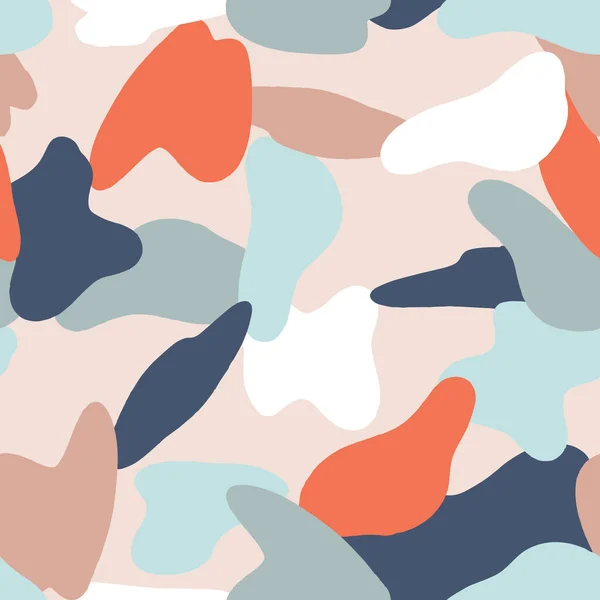 Bohemien Camouflage Stelle Senza Soluzione Continuità Modello Sfondo Stampa Illustrazione — Vettoriale Stock