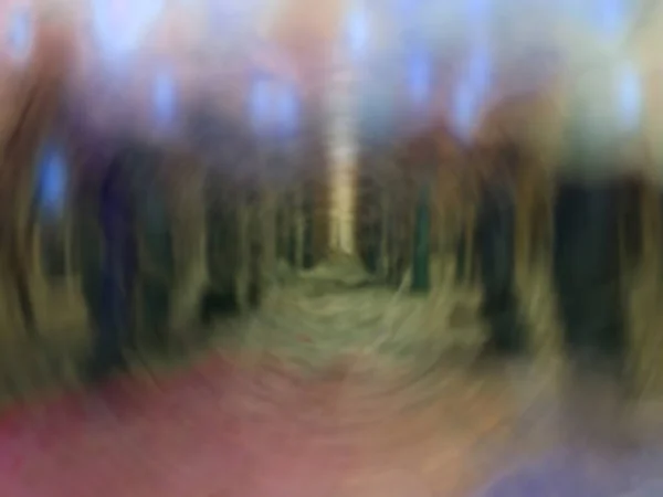 Sötét Misztikus Mozgás Bokeh Őszi Park Panoráma — Stock Fotó
