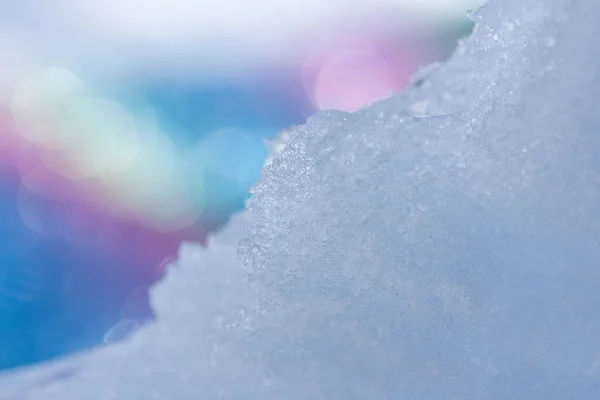 Зимний Лед Абстрактном Размытом Фоне Лёд Замерзший Солнца — стоковое фото