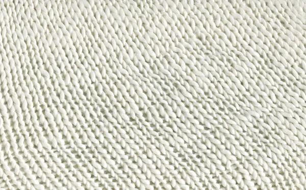 Camisola Tecido Branco Quente Feita Textura Tecido Boho Malha Branca — Fotografia de Stock