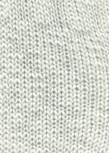 Scandinavian White Knitted Rustic Wool Material Background Cotton White Fabric — Fotografia de Stock
