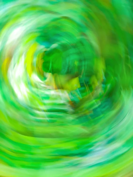 Abstract Green Light Trail Vortex Lights Moving Circular Green Pattern — Stock Photo, Image