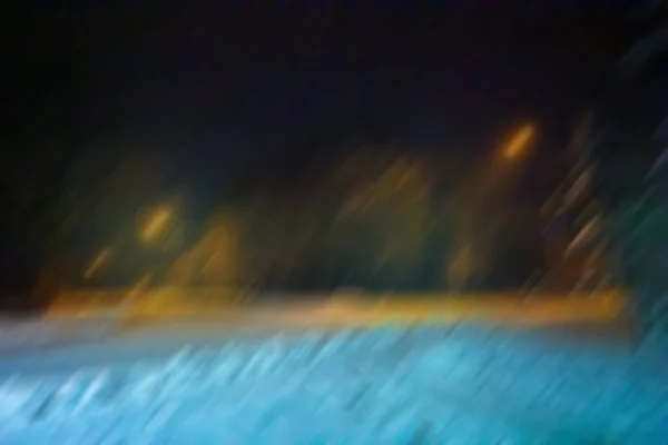 Winter Beautiful Frosty Evening Blurry Unfocused Photographic Effec — Stock Photo, Image