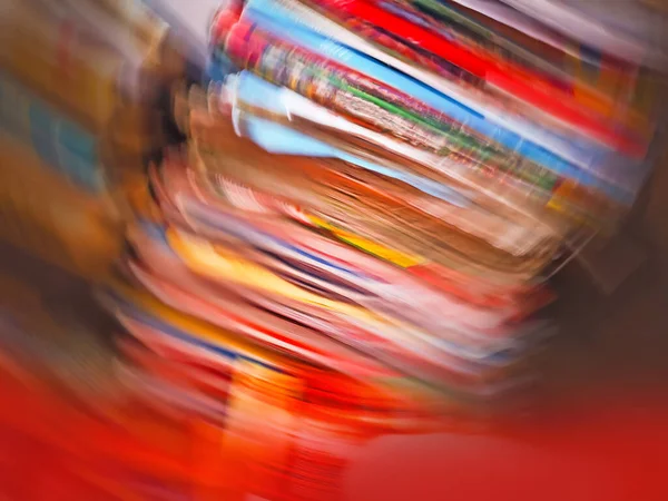 Blurred Bookshelf Education Defocused Texture Your Design Bookish Bookstore Bookshop — Stockfoto