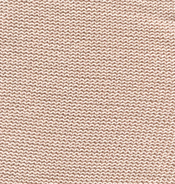 Knitted Cream Tone Clean Winter Fabric Texture Wool Cream Colored — Zdjęcie stockowe