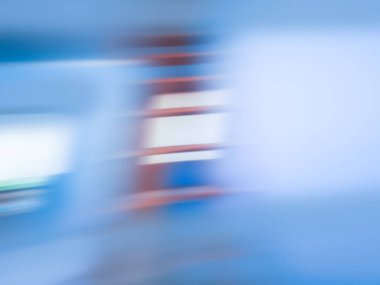 Blurry abstract  office looking locations. Blurred crowds in modern office. 