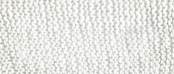 Warm White Light Knitted Fabric Flat Lay Warm Handmade Sweater — Stock fotografie