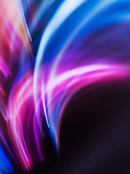 Digital neural network defocused space background. Abstract futuristic shiny blurred colored abstract background.