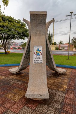 Kosta Rika, Mato Grosso do Sul, Brezilya - 12 18 2022: Manoel Romualdo Goncalf Meydanı Tarihi Tarihi Tarihi Tarihi Tarihi