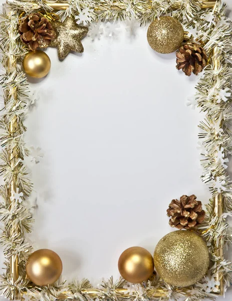 Kerstmis Winter Nieuwjaarsconcept Platte Lay Bovenaanzicht Kopieerruimte Holiday Frame Patroon — Stockfoto