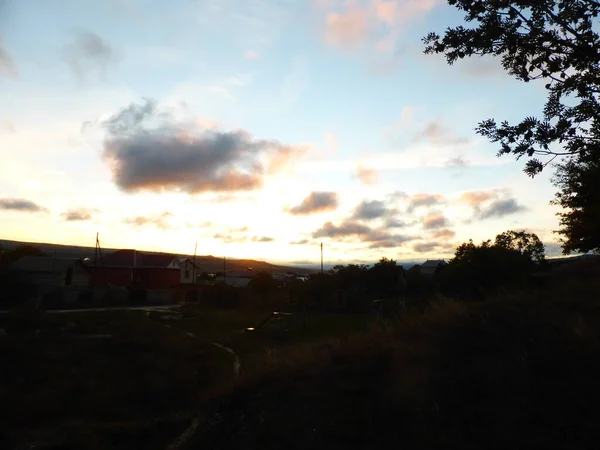 Cielo Azul Nubes Atardecer — Foto de Stock