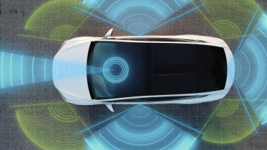 Otomatik pilot Otomobil Teknolojileri, Radar, 360, Sensör, Kameralar, Lazer. Yapay Zeka Dijitalleştiriyor ve Analiz Ediyor. Algılayıcı Tarama Yolu Araçlar, Tehlike, Hız Sınırları İçin İleride.