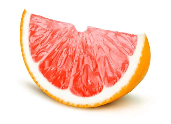 Fatia de fruta de toranja isolada sobre fundo branco Imagens De Bancos De Imagens