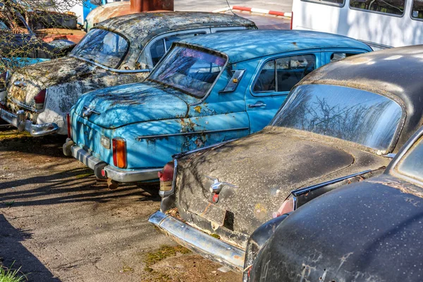 Хмельницкий Украина Июня 2021 Года Старые Советские Ретро Машины Открытом — стоковое фото