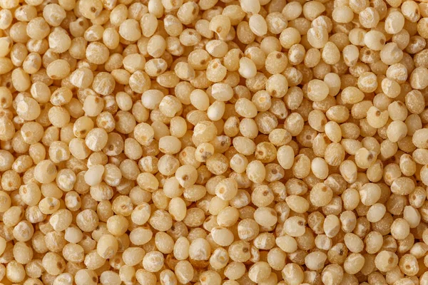 Macro Photo Couscous Yellow Grains Wheat Grits Cuscus Semolina Universal — Stock Photo, Image