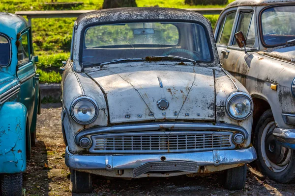 Chmelnizki Ukraine Juni 2021 Alte Sowjetische Retro Autos Freien Müllkippe — Stockfoto