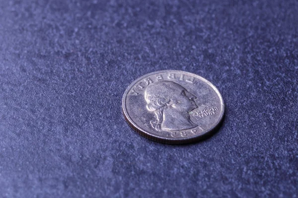 Pile Golden Coin Silver Coin Copper Coin Quarters Nickels Dimes — Stock Photo, Image