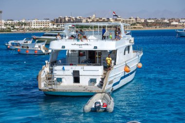 24 Ekim 2021 Hurghada, Marina, Hurghada, Mısır. Kızıl Deniz Tatili