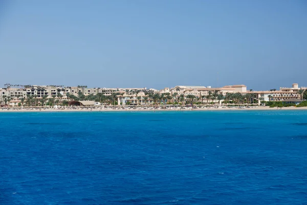 Hurghada Mısır Evet Binalar Yüzme Havuzları Kızıl Deniz Kıyısında Bir — Stok fotoğraf