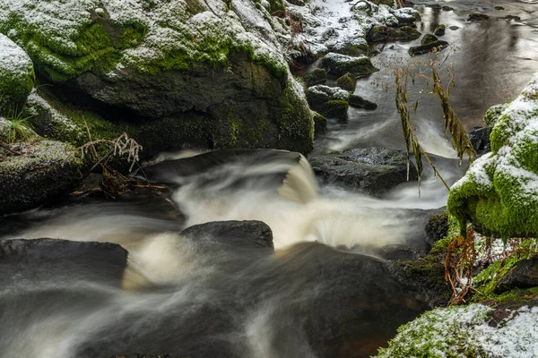 Cachoeira Branka Rio Mze Perto Aldeia Branka Oeste Boêmia Dia — Fotografia de Stock