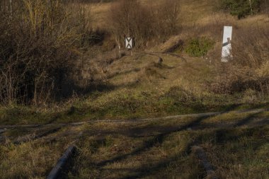 Güney Bohemya 'da Kajov' dan Vetrni 'ye uzanan eski sanayi hattı.