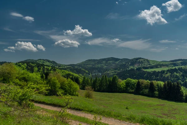 Landscape Banska Stiavnica Town Sping Fresh Color Beautiful Morning — Stock Photo, Image