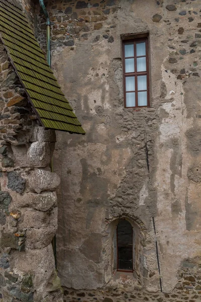 Slott Banska Stiavnica Stad Molnigt Dag Efter Regn Våren — Stockfoto