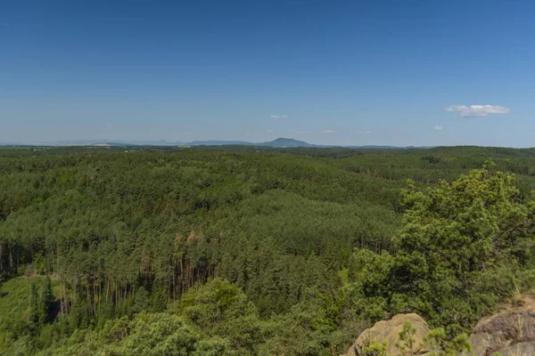 Kokorinsko Oblast Hlubokými Lesy Skály Létě Horké Barvy Den — Stock fotografie