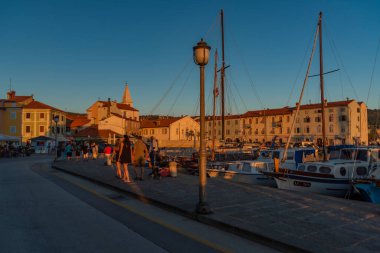 Izola town in summer blue nice hot evening